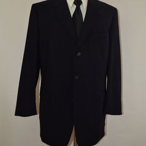 SUPER 120'S LINEAGE DARK Pinstripe SUIT W/ FREE MA